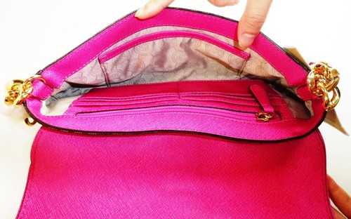 NEW Michael Kors Black and Pink Shoulder Bag Purse K84 - Picture 8 of 9