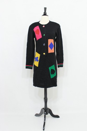 1980s Novelty Sweater Dress - Playing Cards Novelt