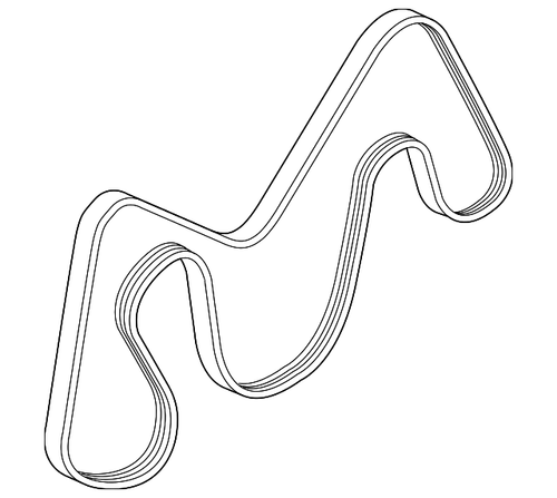 Genuine Land Rover 2.0L Serpentine Belt Defender Discovery Range Rover Velar LR1 - Picture 3 of 4