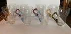 Set Of 8 Vintage MCM Glass Tumblers With Handles Amethyst, Blue, Amber, Smoke — photo 1