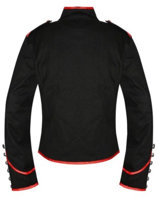 Unisex Gothic Steampunk Red Parade Military Marching Band