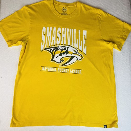 Nashville Predators Smashville NHL T-Shirt XL Cotton/Poly Blend Bright Yellow - Picture 1 of 7