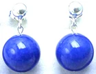 12mm Round Natural Blue Jade Earring for Women with Dangle Earring Stud Earring