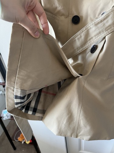 Burberry Prorsum Khaki Leather strap detailed double Breasted Mini Trench COAT - Picture 11 of 17