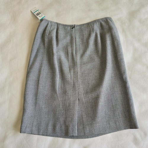 Falda Lápiz Kasper Talla 16P Gris Pequeña Gris Trabajo Trabajo Trabajo Trabajo Oficina Nueva con Etiquetas - Imagen 6 de 20