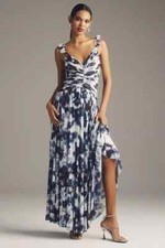 BHLDN By Anthropologie Tara Sleeveless Drop-Waist Stretch Maxi Dress S 272422