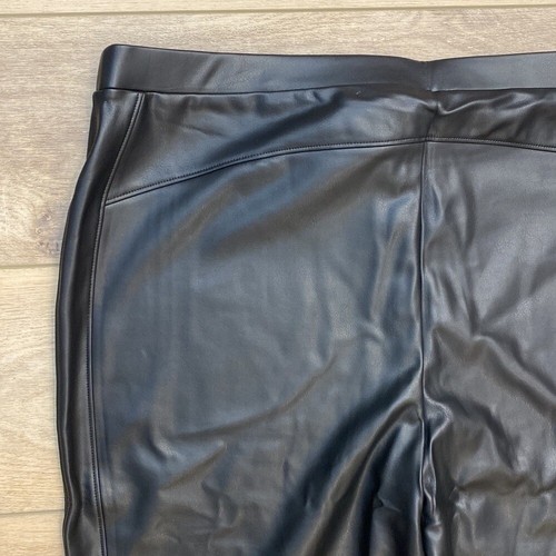NWT Chico's Faux Leather look Leggings Pull on Women's size 16 - Picture 9 of 16