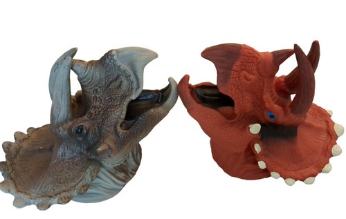 Lot of 7 Dinosaur Animal Hand Puppets Soft Rubber - Picture 3 of 4