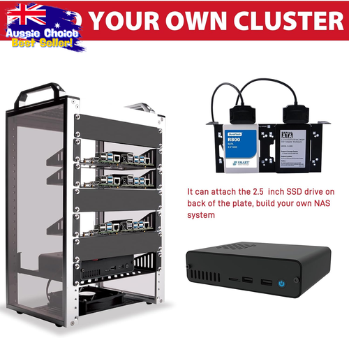 8U Server Rack Deskpi Rackmate T1 Rackmount Case Raspberry Pi 4B Network - Picture 5 of 12