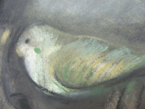 VINTAGE ORIGINAL PAINTING CRAYONS & MIXED TECHNIQUE ON CARDBOARD - Picture 6 of 11