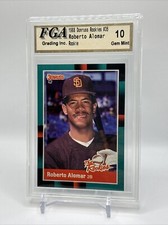 1988 Donruss The Rookies Roberto Alomar #35 FGA 10 GEM MT Rookie RC HOF