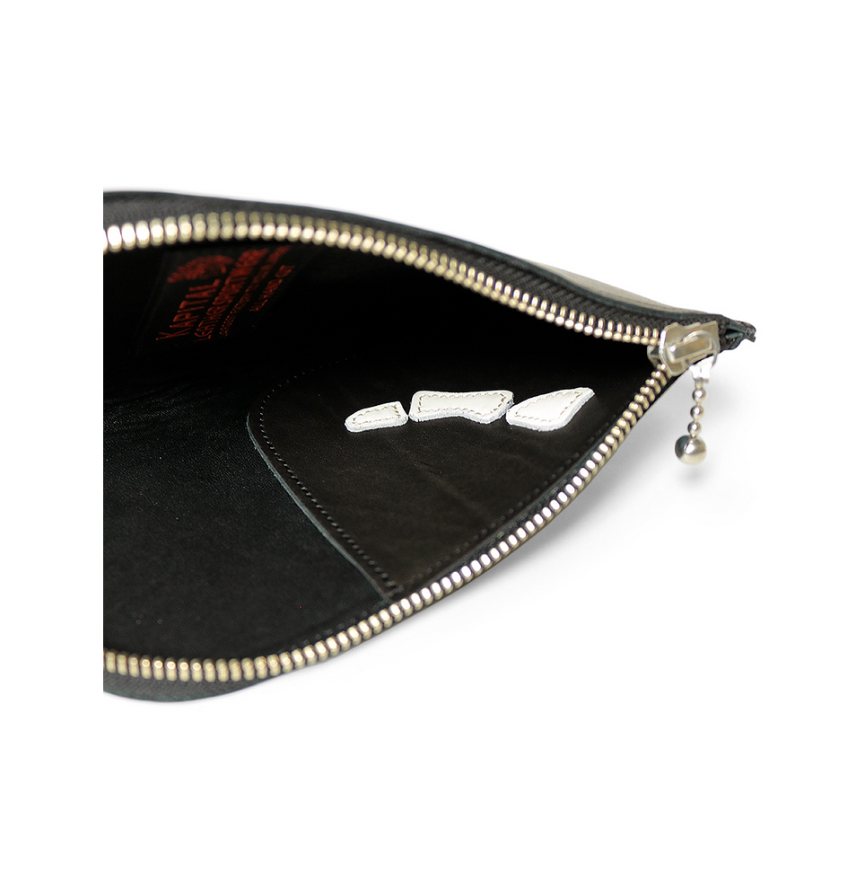 Kapital - Leather THUMBS UP BONE HAND ZIP Neck Bag | eBay