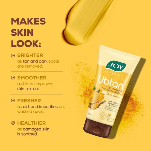 2X Joy Ubtan Tan Removal Face Wash 100ml, Removes Dirt & Blemishes - Picture 6 of 9