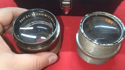 lens Carl Zeiss Jena tessar 1:4,5 f=21sm + unknown lens + case | eBay