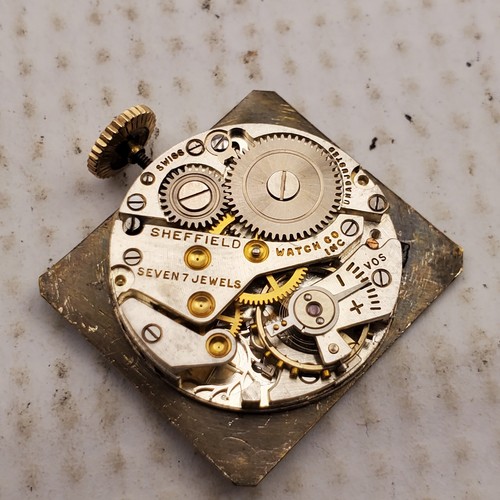 VINTAGE HYDEPARK SWISS 7 JEWELS MECHANISCHE HANDAUFZUG HERREN UHR FÜR TEILE - Bild 9 von 10