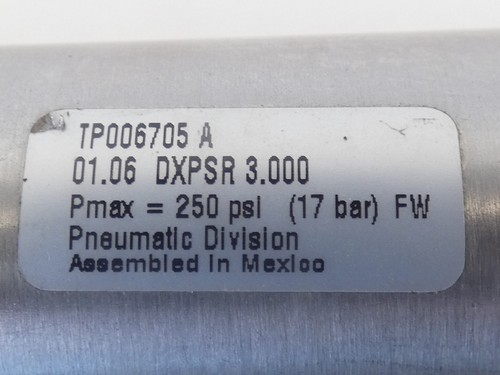 Parker 01.06-DXPSR-3.000 Pneumatic Cylinder - Picture 4 of 4