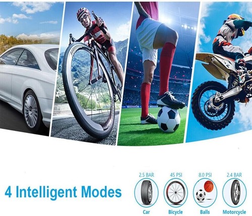 150 PSI Luftkompressor Reifenpumpe passt Auto Motorrad Fahrrad Kugel Luftpumpe kabellos - Bild 11 von 12