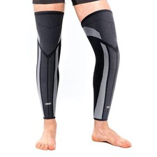 Full Leg Compression Sleeve Pair Thigh Calf Support Anti-Slip Knee Brace Size M