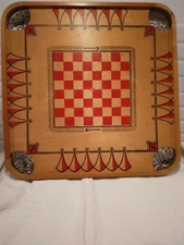 Vintage Carrom double sided gameboard. #106 Lundington, Michigan, just board