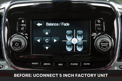 Abarth / Fiat 500 (2016-2021) Doppel DIN Autoradio Aufrüstset (Uconnect 5 Zoll) - Bild 2 von 3