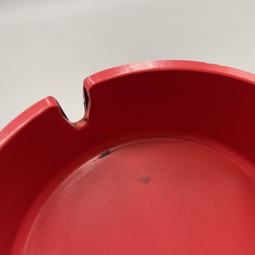 Vintage Advertising Ashtray Glover Construction Red Plastic Prairie City IA - Picture 4 of 12