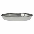 3 Large size 31 x 21 x 5 cm, oval stainless steel curry rice serve plates dishes