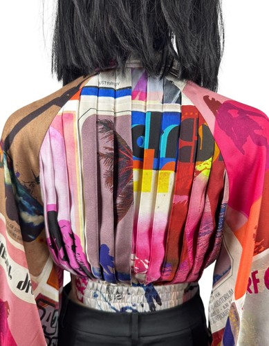 Zimmermann Camicetta in twill di seta con stampa pintuck ritagliata 0 - Foto 9 di 17