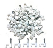 TR Cable Holder White Plastic Flat Brackets for Electrical Cables by T...