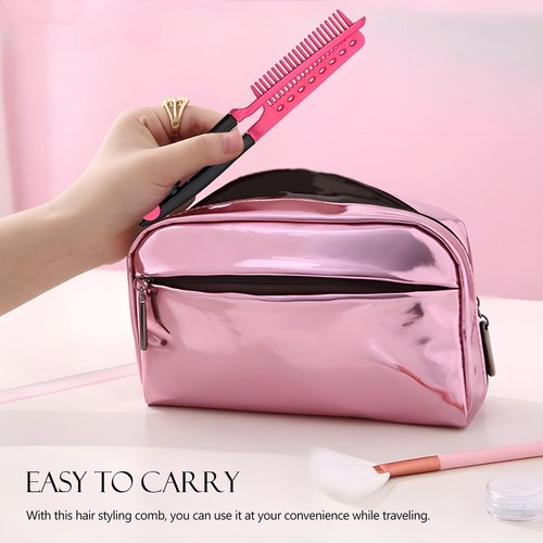 Hair Straightening Comb Set - 2-Pack Flat Iron Comb for Beautiful Tresses, Hair - Picture 4 of 12