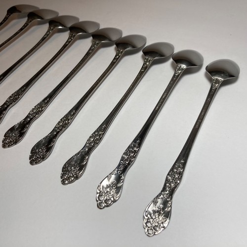 Stanley Roberts -LOVE JOY - Stainless Steel   Ice Teaspoons - 7.5” NOS Set Of 9 - Picture 10 of 18