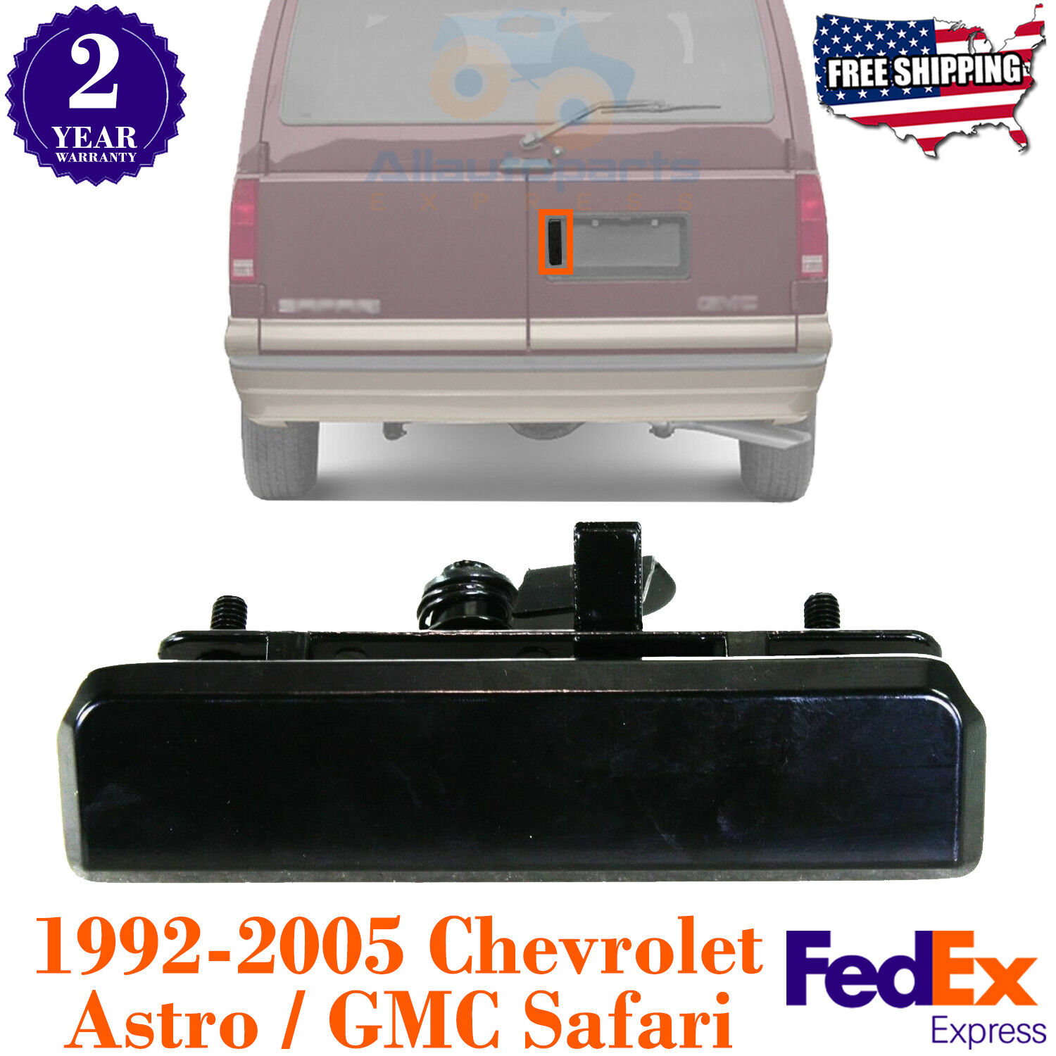 Door Handle Rear Exterior For 1992-2005 Chevrolet Astro / GMC Safari