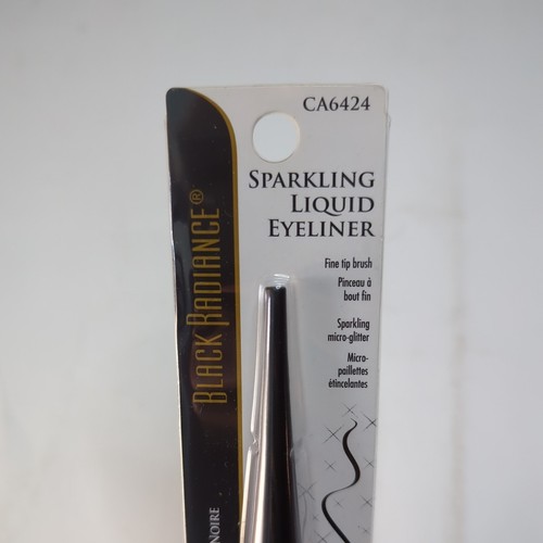 Black Radiance Sparkling Liquid Eyeliner CA6424 Fine Tip Brush Black Star - Picture 2 of 4