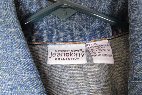 Newport News Jeanology Blue Denim Jacket Girls Teens Size 16 - Picture 3 of 7