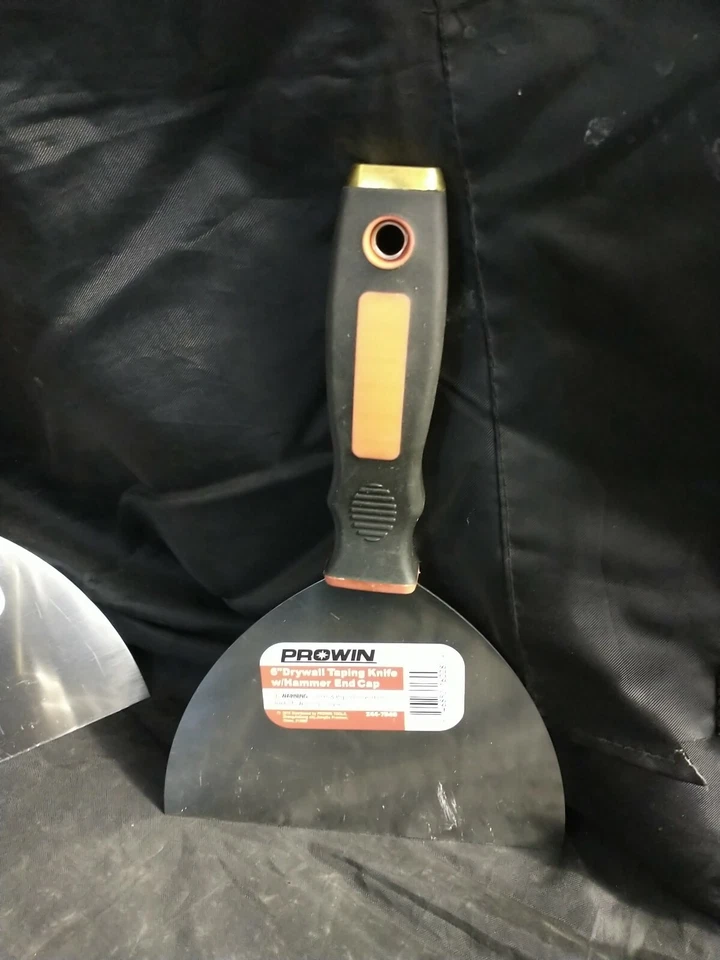 (4) Cuchillos de cuchillo para cinta de paneles de yeso de 6" con tapa de extremo de martillo   Foto 3 de 3