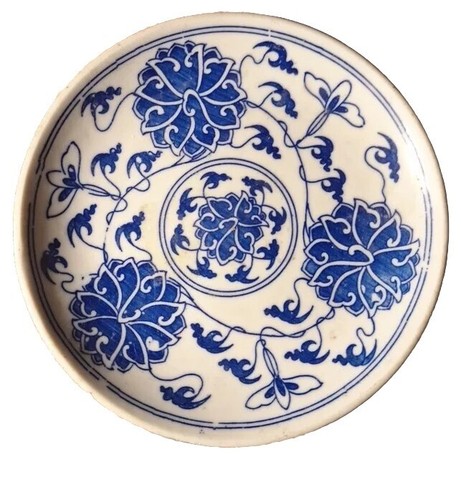 Fine Antique Asian Blue & White Porcelain 6 Inches Across - Picture 3 of 6