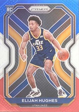 2020-21 Panini Prizm Basketball Base #271: Elijah Hughes Red White and Blue