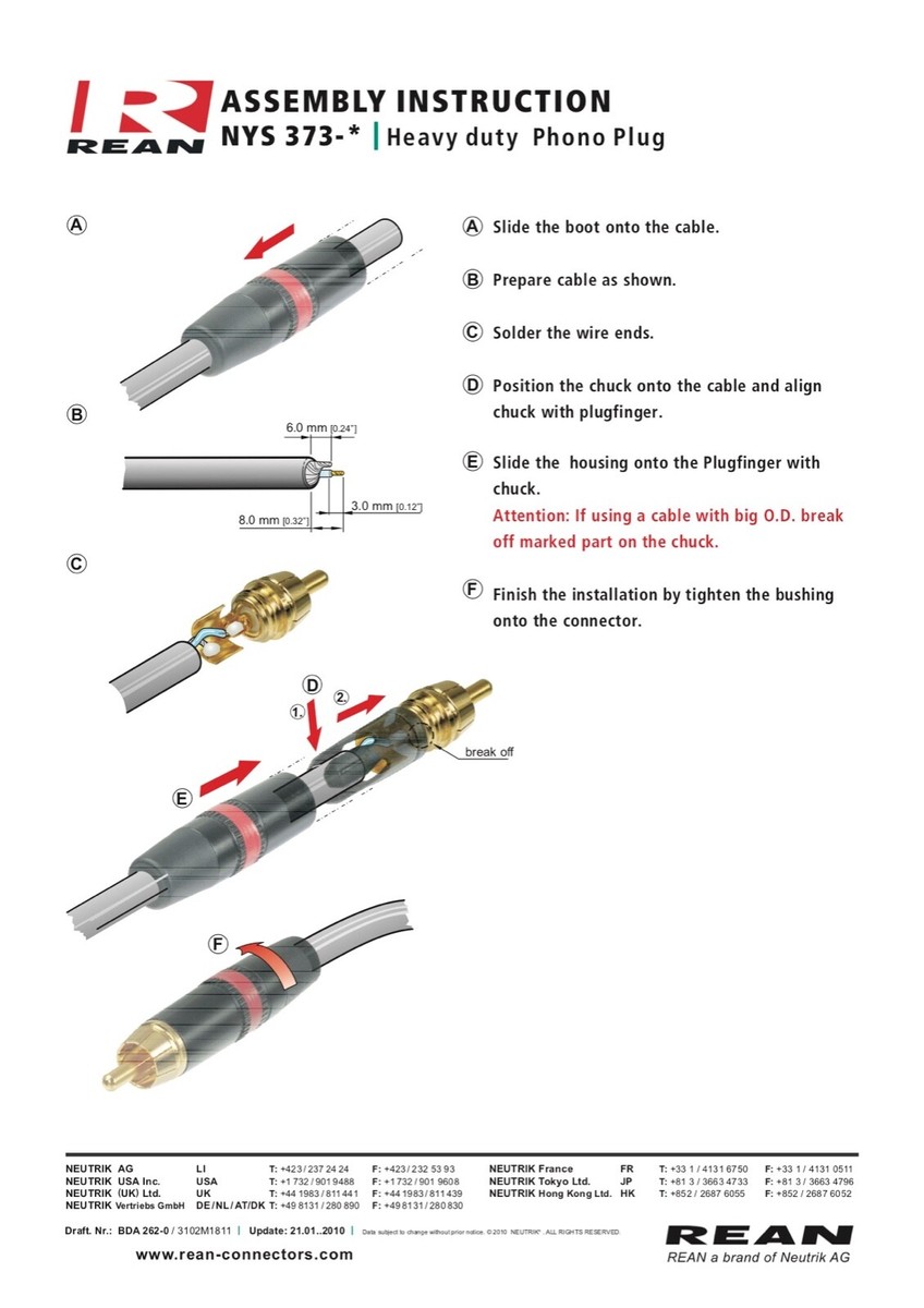 NYS373-0 | Spinotto RCA REAN Products Maschio, In Oro | RS - Foto 6