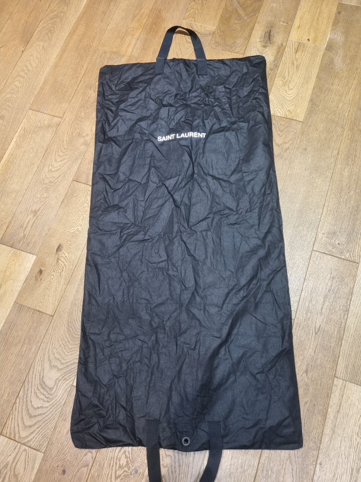 Saint Laurent Indumento Nero Tessuto Abito Tuta Borsa Copripolvere