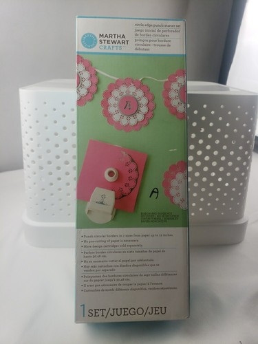 Juego de inicio Martha Stewart Circle Edge Punch nuevo en caja álbum de recortes artesanal vacaciones - Imagen 2 de 4