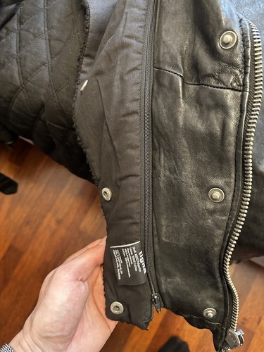 NEUWERTIG tigha Lederjacke L gefüttert, variabler Fellkragen - Bild 16 von 18