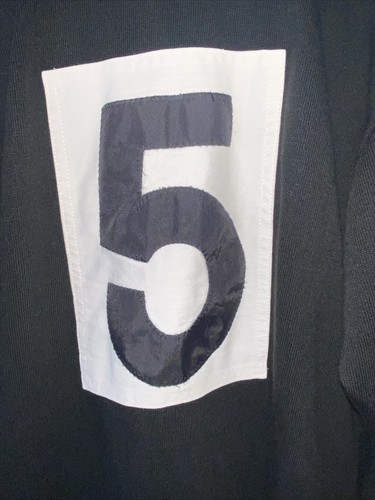 RUGBY UNION SHIRT 1980'S HALBRO Black & White Rare 42” Medium Long Sleeve Vgc - Picture 9 of 11