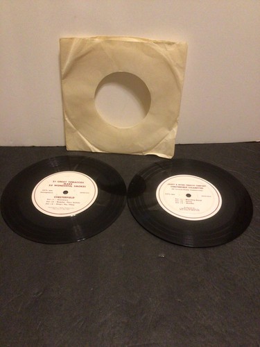 Vintage Chesterfield Cigarettes Advertising Records 33 1/3rpm - Picture 1 of 4