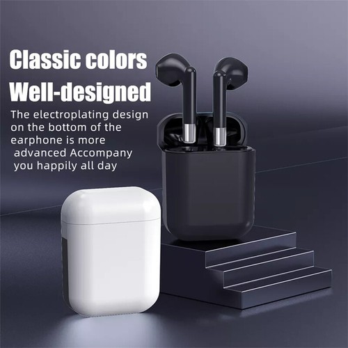 Black Earbuds TWS Bluetooth 5.3 Earphones Wireless Headphones For iPhone Android - Picture 2 of 14