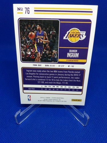 Brandon Ingram 2016-17 Studio #76 RC Rookie Card - Picture 4 of 4