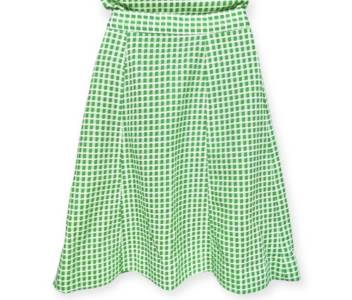 3 Piece Vintage 70's Green White Check Plaid Polyester Skirt Pant Set Size 2 - Picture 17 of 18