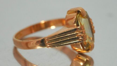 22ct Yellow Gold 12-Claw Solitaire Ring w/ 7ct Citrine - Size S, 7.11g - Picture 3 of 9