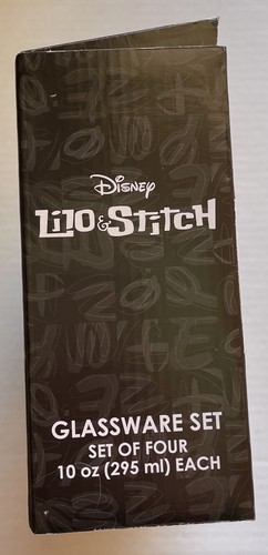 NEW Disney LILO AND STITCH Glassware Set of 4 10oz Glasses - Picture 5 of 6