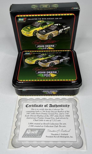VTG NEW 1997 REVELL 1:64 NASCAR CHAD LITTLE DIECAST SET JOHN DEERE REPLICA TIN - Picture 3 of 6
