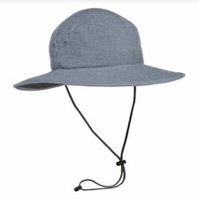 NWT Solar Escape UV Boonie Hat Heather Blue Unisex Packable Sun Hat Adjustable