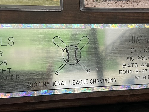 Albert Pujols, Jim Edmonds 2004 National League Champs Plaque. 20” X 16” - Picture 3 of 6